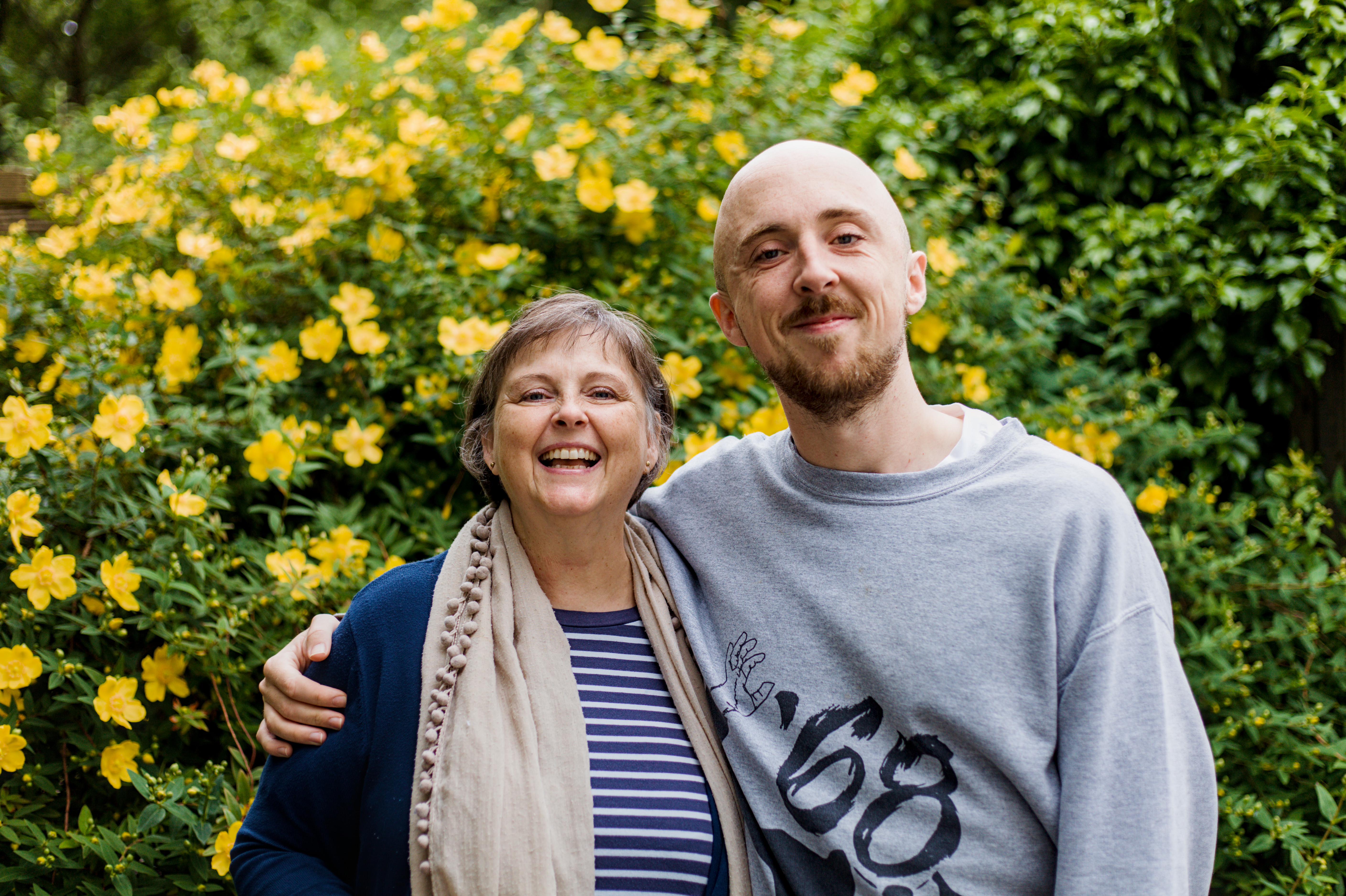 Mother and son portrait